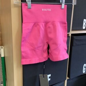 BO&TEE High-Waist Pink Bike Shorts